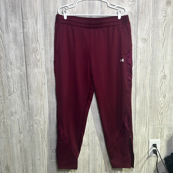 Women’s Under Armour Track Pants Zip ankle Athletic Size XL - Picture 1 of 5
